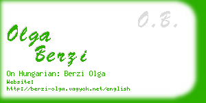 olga berzi business card